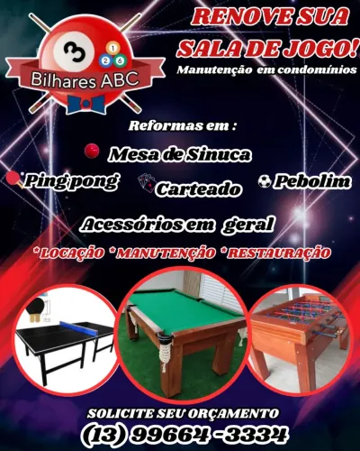 ? MESA DE SINUCA E PEBOLIM PROFISSIONAL - SUA DIVERSÃO COMEÇA AQUI! ?