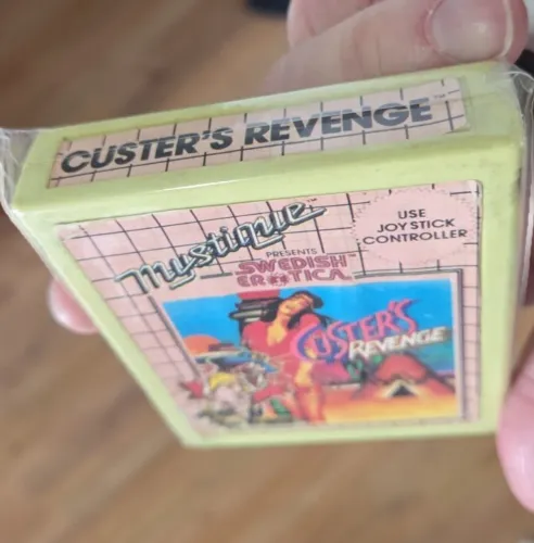 Cartucho atari reprô novo jogo custer's revenge impecável!!!