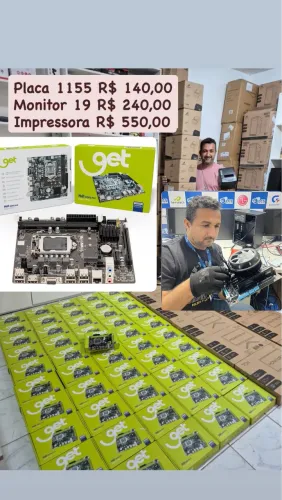 Placa-Mãe 1155  Nova Lacradas