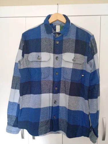 Casaco Camisa Xadrez Azul Reserva Tamanho P 100% Algodão Grosso Linha Premium