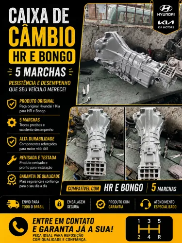 Caixa câmbio HR e BONGO 5 marchas