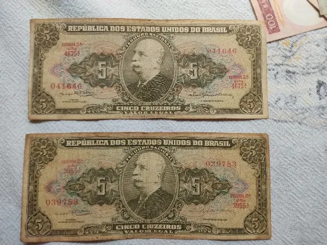CEDULA ANTIGA 5 CRUZEIROS COLECIONADOR