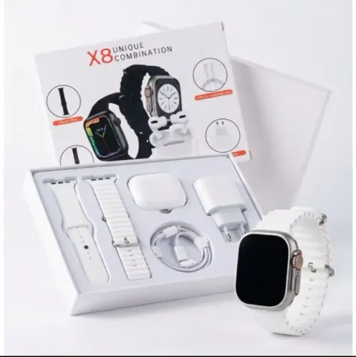 X8 Unique Combination 5 em 1, Novo Smartwatch + Fone de ouvido sem fio Bluetooth e Mais.