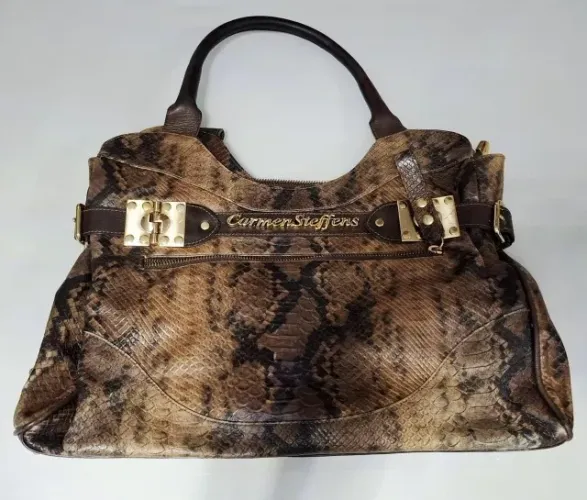 Bolsa Carmen Steffens Couro Animal Print - Original