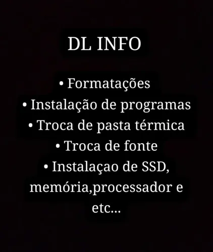 Formatação e serviços de informática