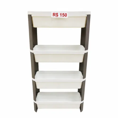 Organizador Loft Slim Coza 4 Andares Plástico 68x44,8x17,3 CM Fruteira Branca