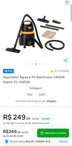 ASPIRADOR DE PÓ ELETROLUX