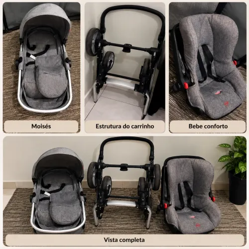 Vende se carrinho Moisés e bebe conforto da Fischer price