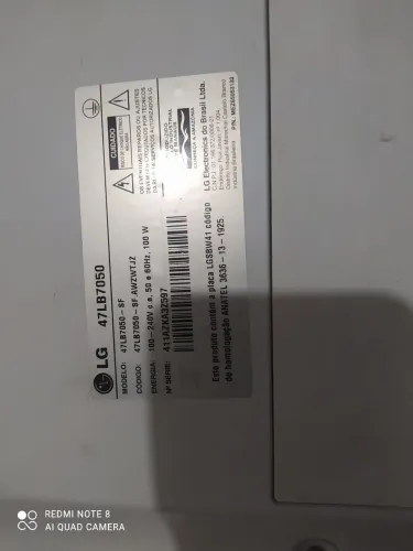 Tv LG 47lb7050 tela quebrada retirar no Jd Ângela zs