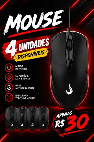 Mouse Rise Mode office 01 preto