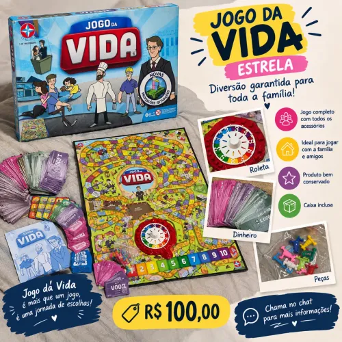 Jogo da Vida Estrela - Ótimo Estado
