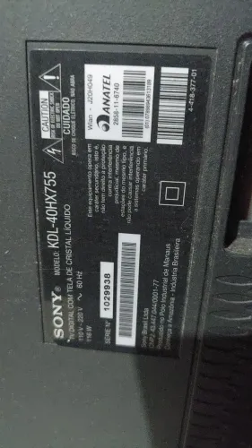 Tv Sony de 40" com defeito de placa ( KDL 40 HX755)
