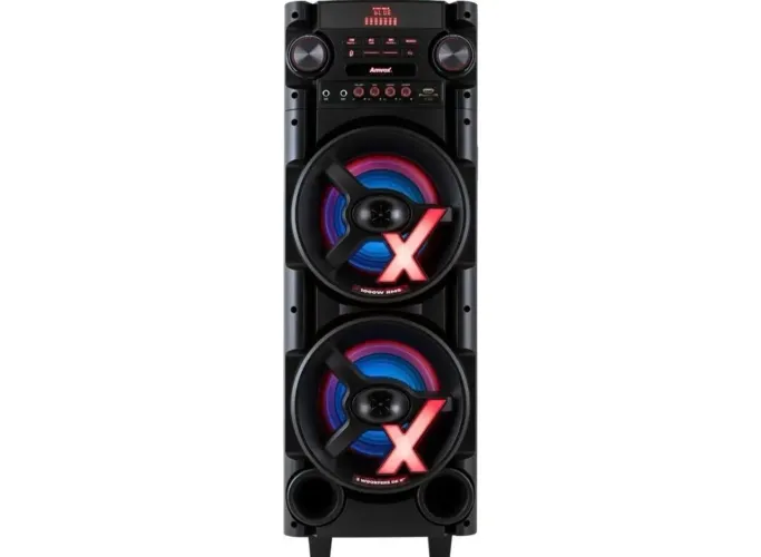 Caixa de Som Torre Amplificada AMVOX Bluetooth 1000W RMS