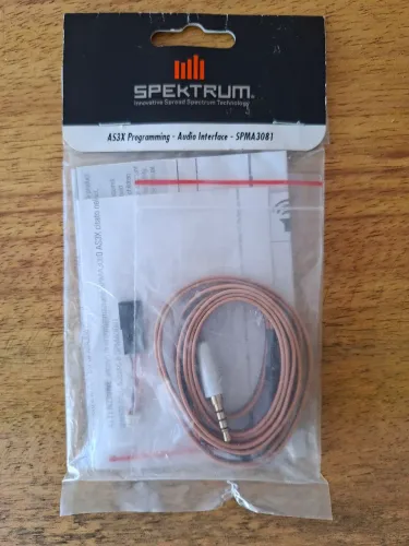 Cabo de programação Spektrum SPMA3081 - Programação AS3X Áudio Interface