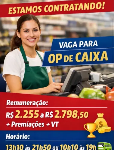 Vaga op. de caixa - campeche 