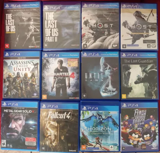 Jogos originais para Playstation 4. Valores na descrição