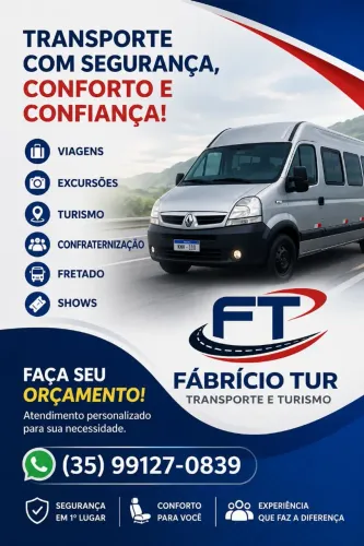 Van para fretamento Viagens e Turismo 