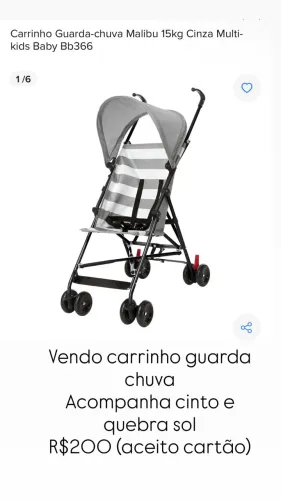 Carrinho guarda chuva