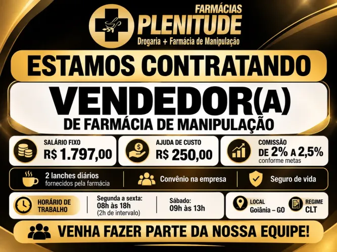 Vendedor farmácia de manipulação