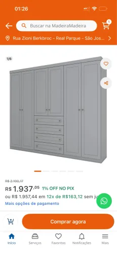 Guarda roupa casal
