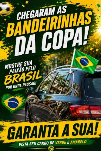 Bandeiras do Brasil de tecido com Haste para Carros ATACADO E VAREJO