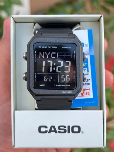 Relógio Casio W-221H display negativo novo