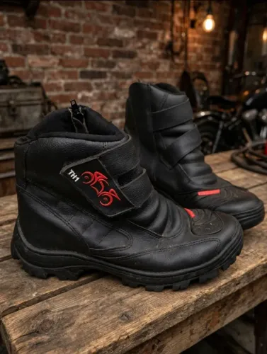 Bota couro nova para motociclista n°40