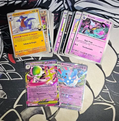 Kit Cartas Pokémon! 100 Cartas C/ 1 Mega Ex e 1 Ex