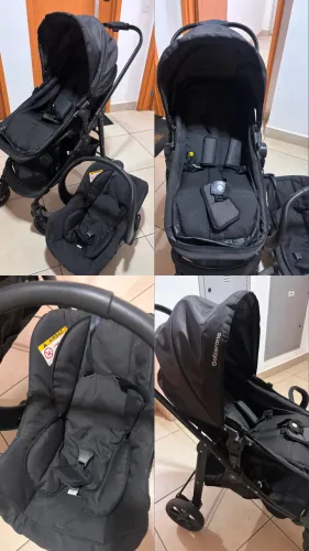 Carrinho de bebê Galzerano + bebê conforto