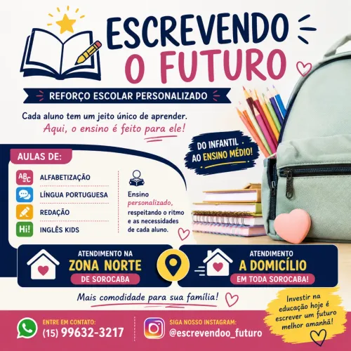 Reforço Escolar Particular em Sorocaba | Alfabetização, Português, Redação e Inglês Kids