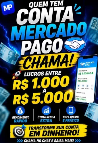 Só se tiver conta Mercado pago