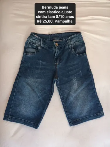 Bermuda jeans menino