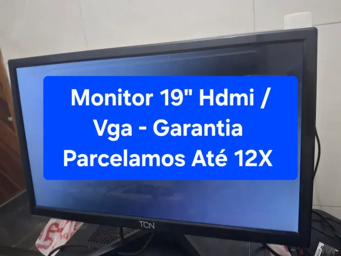 Monitor 19" Hdmi/Vga - Modelo Novo/ Garantia