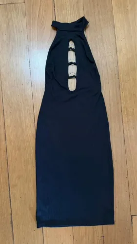 Vestido mídi canelado - único 
