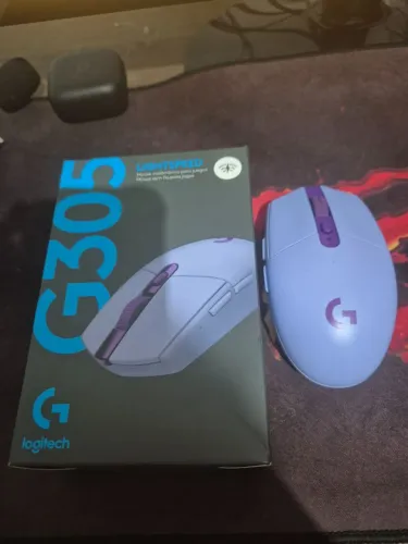 Mouse Gamer Sem Fio Logitech G305 - Lilás (Na Caixa)