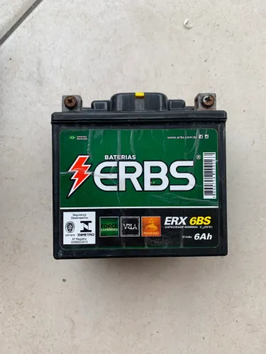 Bateria de Moto ERBS 6Ah ERX6BS - Funcionando