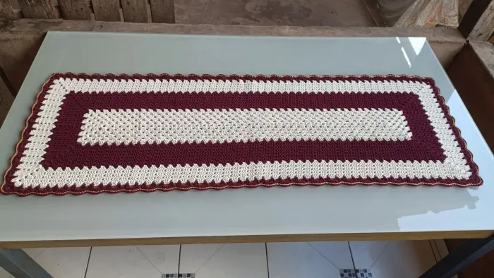Tapete de crochê artesanal