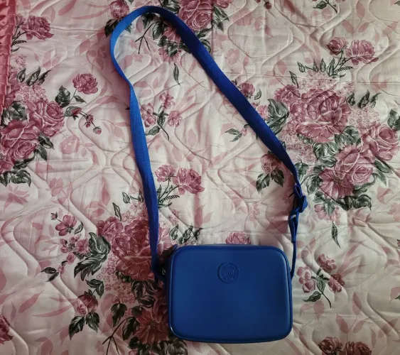 Bolsa transversal moleca azul pvc