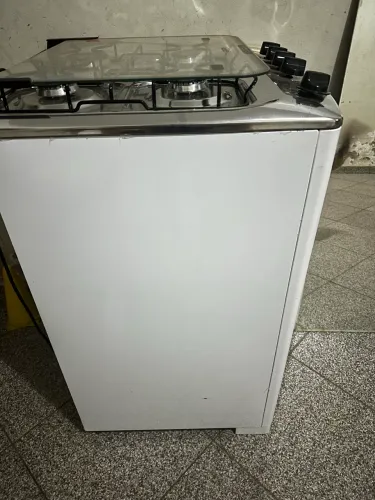 Fogão cônsul 4 bocas CFO4NAB Branco mesa inox
