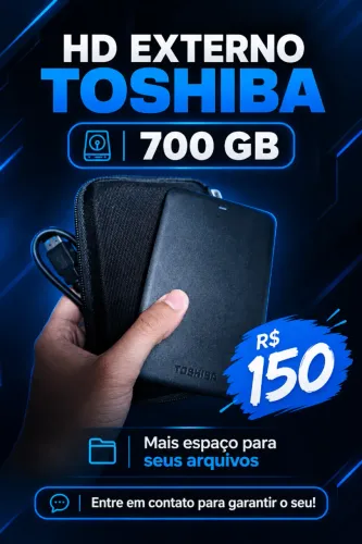 HD Externo TOSHIBA - 700GB + Case