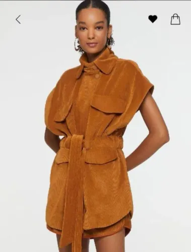 Parka Veludo Cotelê Marrom ANIMALE
