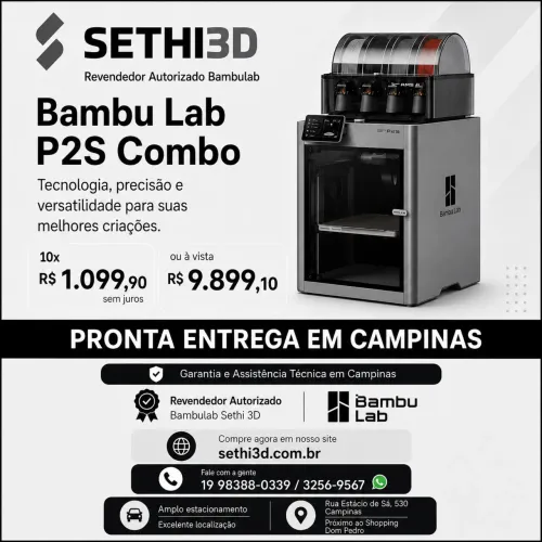 Impressora 3D Bambulab P2S combo Black Friday