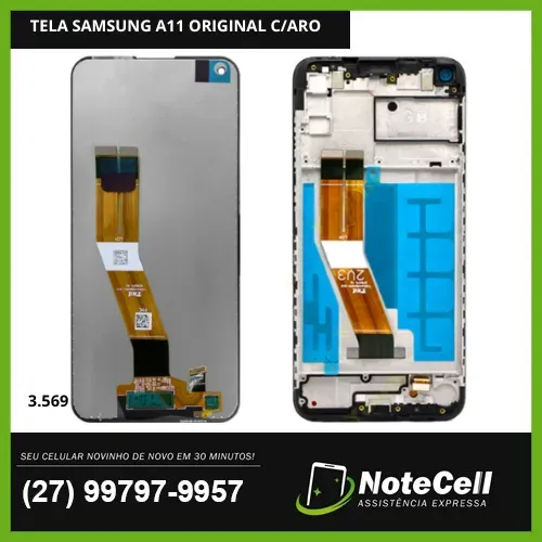 Tela / Display Samsung A11 (A115M) Original Nacional Com Aro - Instalação em 30 Minutos!