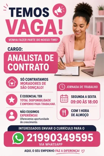 Vaga de início imediato