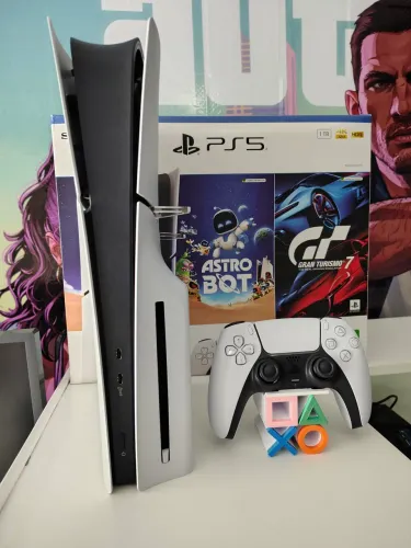 PS5 Slim 1tb + leitor discos + garantia fábrica