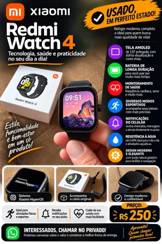 Relógio redmi What 4 