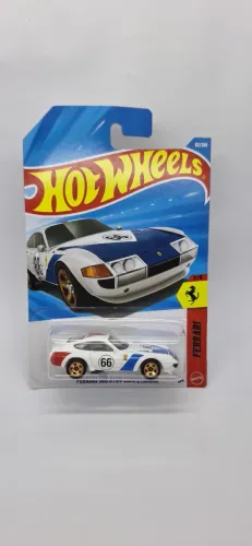 FERRARI 365 GTB4 COMPETIZIONE BRANCA HOT WHEELS NOVO
