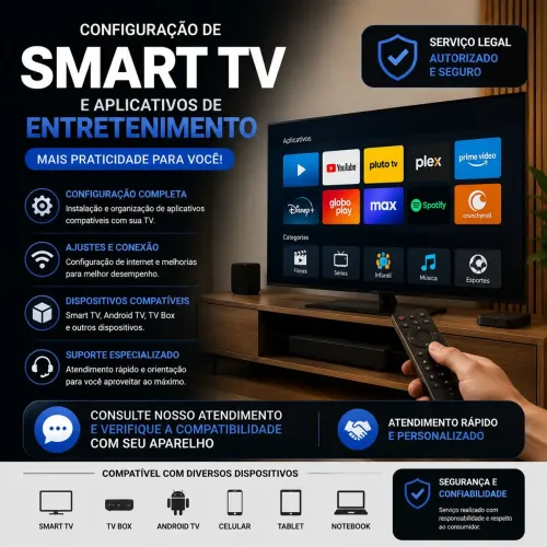 Instalação e Configuração de Aplicativos na Smart TV