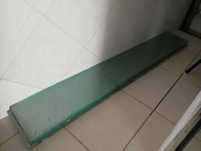 8 Placas vidro para prateleira