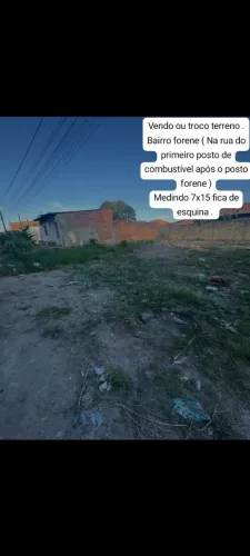 Vendo terreno 7x15 troco em carro também